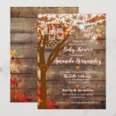 Oak Boom Herfst Uitnodiging Baby shower (Voorkant / Achterkant)