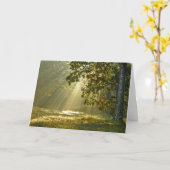 Oak-boom met Natuur voor morning Sunbeams Fotograf Kaart (Gele Bloem)