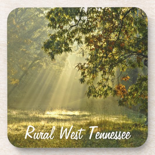 Oak-boom met zondensbloem bier onderzetter (Voorkant)