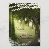 Oak Boom Rustic Enchanted Forest Garden Wedding Kaart (Voorkant / Achterkant)