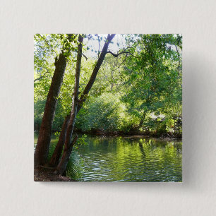Oak Creek I in Sedona Arizona Natuur Fotografie Vierkante Button 5,1 Cm