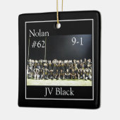 Oak Football - Gepersonaliseerde versiering Keramisch Ornament (Links)