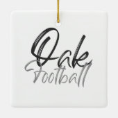 Oak Football - Gepersonaliseerde versiering Keramisch Ornament (Achterkant)