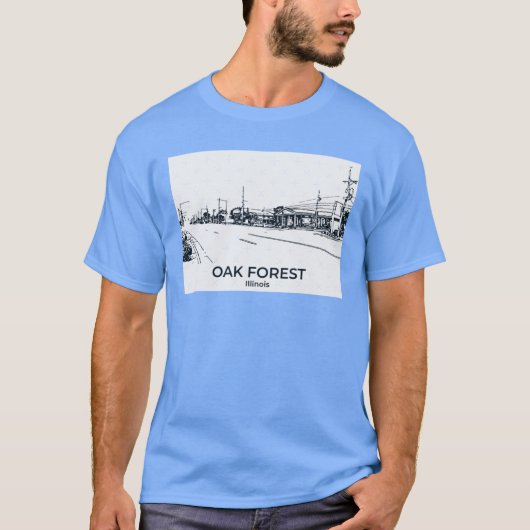 Oak Forest Illinois Oversized 1 T-shirt (Voorkant)