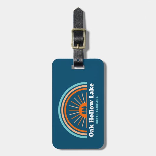 Oak Hollow Lake North Carolina Rainbow Bagagelabel (Voorkant verticaal)