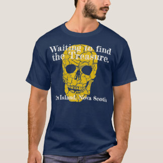 Oak Island Curse Skeleton Funny Wachten op Hunt T-shirt