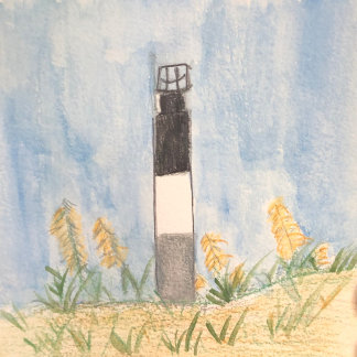Oak Island Lighthouse Serviette de cuisine