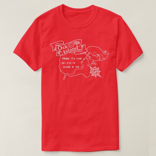 Oak Island Map T-shirt (Design voorkant)