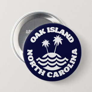 Oak Island, North Carolina Ronde Button 7,6 Cm