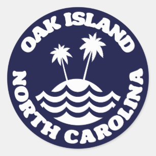 Oak Island, North Carolina Ronde Sticker