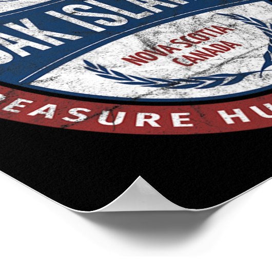 Oak Island Treasure Hunting Retro Templar Knight T Poster (Hoek)