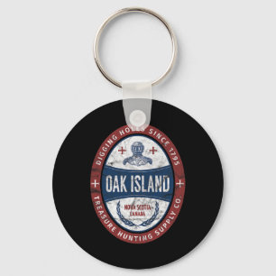 Oak Island Treasure Hunting Retro Templar Knight T Sleutelhanger