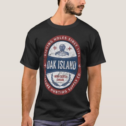 Oak Island Treasure Hunting Retro Templar Knight T T-shirt (Voorkant)