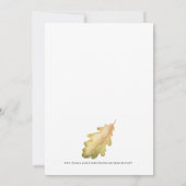 Oak Leaf & Acorns Thanksgiving Dîner Invitation (Dos)