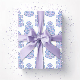 Oak Leaf in Blue and Purple Cadeaupapier