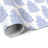 Oak Leaf in Blue and Purple Cadeaupapier (Rol Hoek)