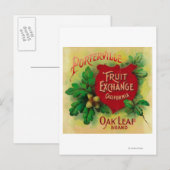 Oak Leaf Oranje LabelPorterville, CA Briefkaart (Voorkant / Achterkant)