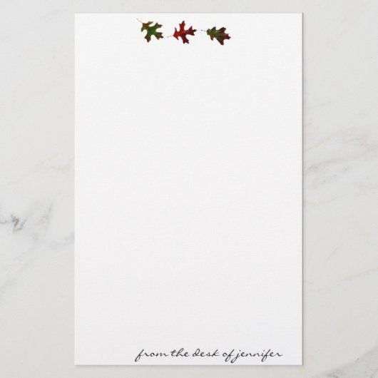 Oak Leaf Parade Stationery Briefpapier (Voorkant)