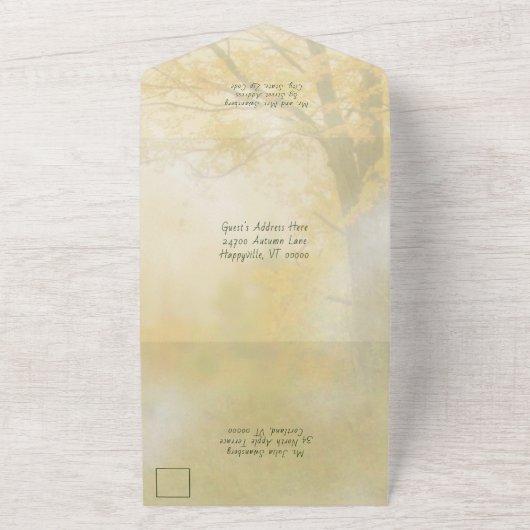 Oak Leaves Herfst Verjaardagsviering Uitnodiging (Buitenkant)