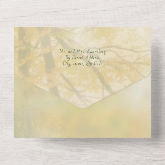 Oak Leaves Herfst Verjaardagsviering Uitnodiging (Achterkant)