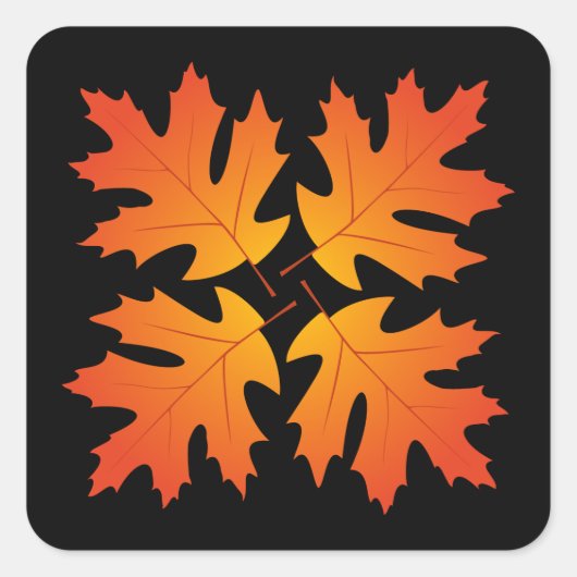 Oak Leaves Sticker (Voorkant)