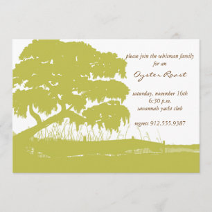 Oak met Spaans Moss door de Marsh Invite Kaart