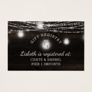 Oak Ridge Rustic Douche Registre Cadeau Insertion 