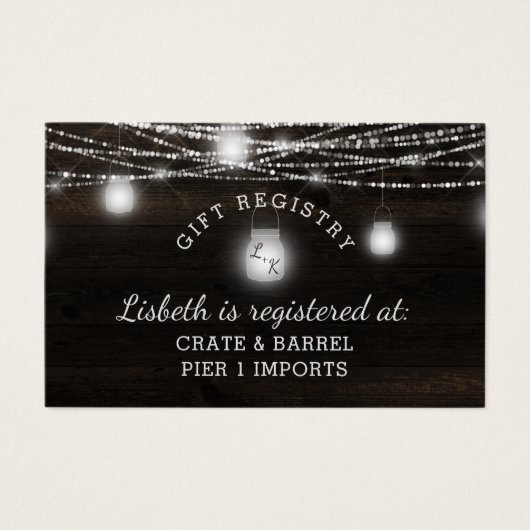 Oak Ridge Rustic Douche Registre Cadeau Insertion  (Devant)