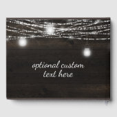 Oak Ridge Rustiek Donker Hout & Mason Jars Bruilof Gastenboek (Achterkant)