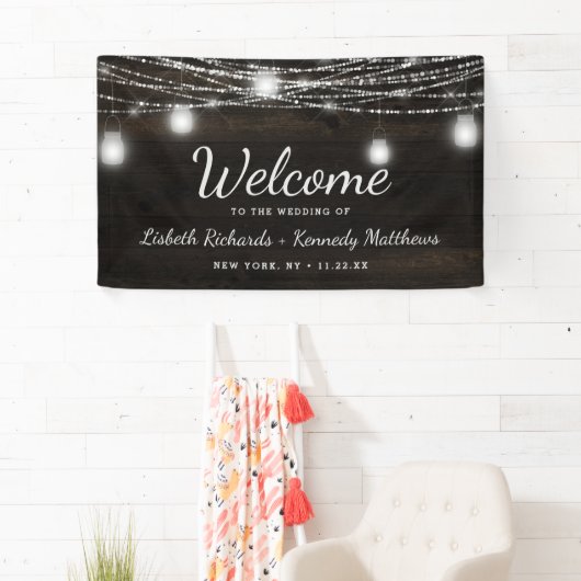 Oak Ridge Rustiek Hout & Mason Jars Bruiloft Welko Spandoek (Insitu)