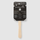 Oak Ridge Rustiek Hout Trouwceremonie Programma Handwaaier (Achterkant)