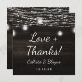 Oak Ridge Rustieke Bruiloft Liefde en Bedankt Plei (Voorkant / Achterkant)