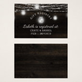 Oak Ridge Rustieke Douche Gift Registry Insert Kaa Visitekaartje (Voorkant /achterkant)