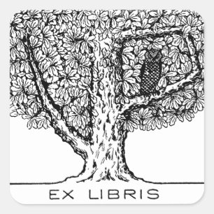 Oak Tree boekenplaat sticker