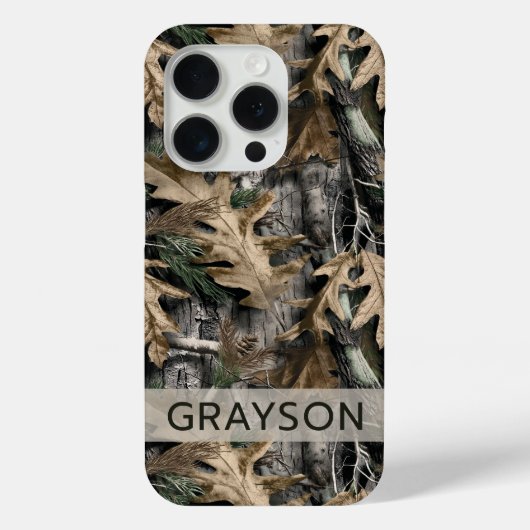 Oak Tree Camouflage Personalized Case-Mate iPhone Case (Achterkant)