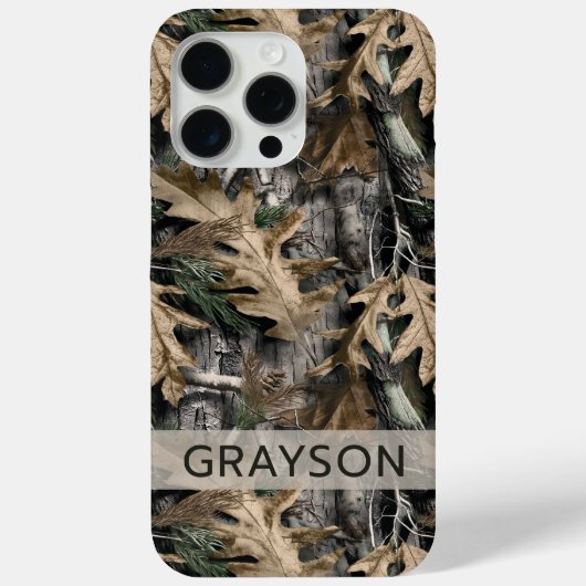 Oak Tree Camouflage Personalized Case-Mate iPhone Case (Achterkant)