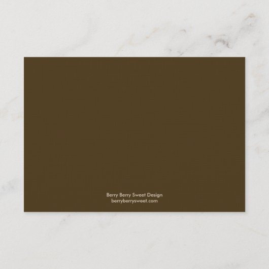 Oak Tree Directions Card Informatiekaartje (Achterkant)