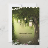 Oak Tree Enchanted Forest Garden Bewaar de datum Save The Date (Achterkant)