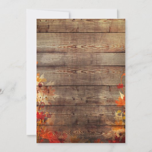 Oak Tree Fall Rustic Bridal Show Invitation (Dos)