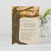 Oak Tree Fall Weddenschap Kaart (Staand voorkant)