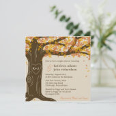 Oak Tree Fall Wedding Shower Uitnodiging (Staand voorkant)