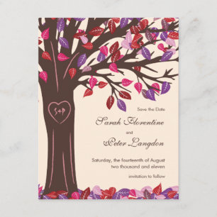 Oak Tree Heart Save the Date Weddencard