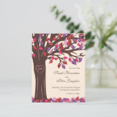 Oak Tree Heart Save the Date Weddencard (Staand voorkant)