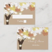 Oak Tree herfst string lichten Plaatskaartje (Voorkant / Achterkant)