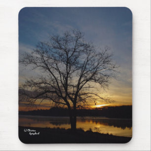 Oak Tree Lake Sunrise Mousepad Muismat