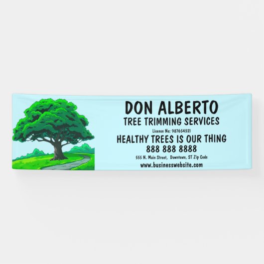 Oak Tree Logo | Custom Tree Trimming Service Spandoek (Horizontaal)