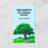 Oak Tree Logo | Custom Tree Trimming Services Visitekaartje (Voorkant)