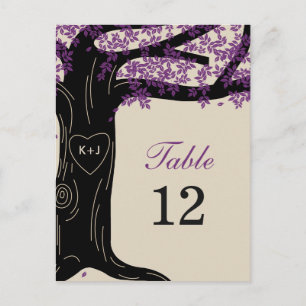 Oak Tree Trouwtafel Nummer Kaart