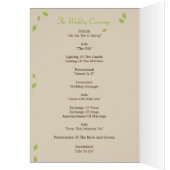 Oak Tree Weddenprogramma-kaart (Binnen (Links))