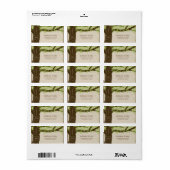 Oak Tree Wedding Adresetiketten Etiket (Full Sheet)